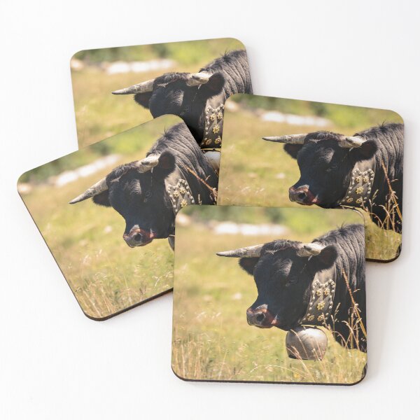 Item preview, Black cow in Swiss mountains designed and sold by svanaerschot.