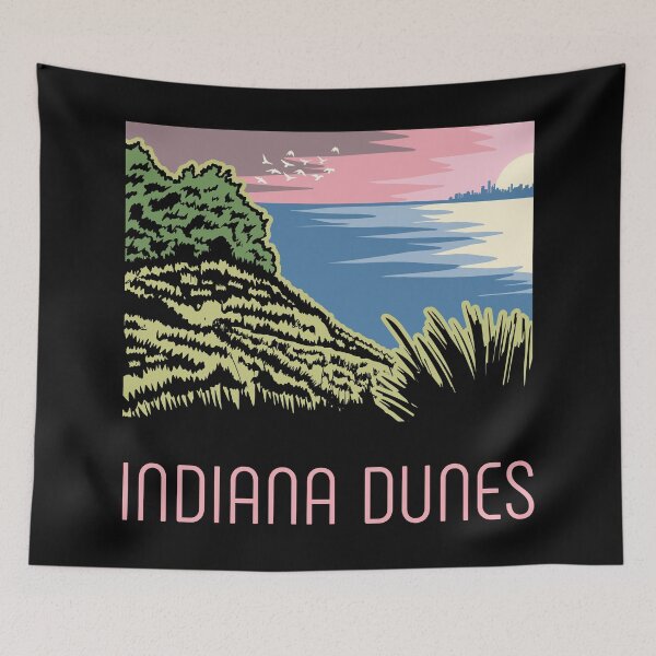 Item preview, Pink Sunset Indiana Dunes Poster designed and sold by indianadunes.