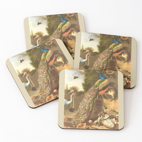 Item preview, Peacocks by Melchior d'Hondecoeter (digitally enhanced) designed and sold by Amanda1775.