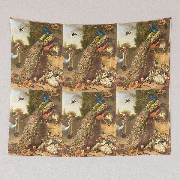 Item preview, Peacocks by Melchior d'Hondecoeter (digitally enhanced) designed and sold by Amanda1775.