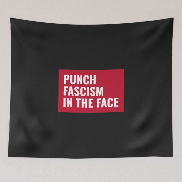 Item preview, Punch Fascism In the Face, Anti Fascist Banner designed and sold by AntiFascistPOD.