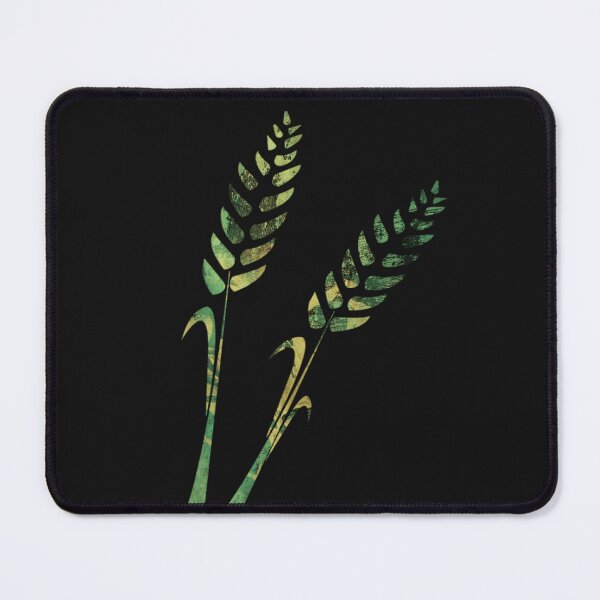 Item preview, Green wheat nature design on black background designed and sold by Areashor.
