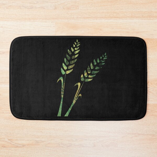 Item preview, Green wheat nature design on black background designed and sold by Areashor.