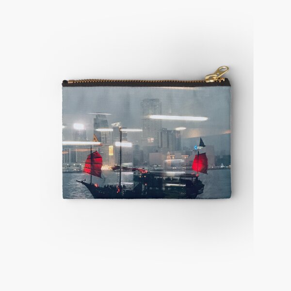 Item preview, Hong Kong red junk boat reflection designed and sold by Travel Planet.