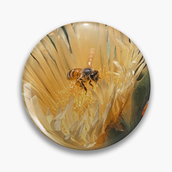 Item preview, Bee Pollinating an Ice Plant Flower designed and sold by DreamMonstera.