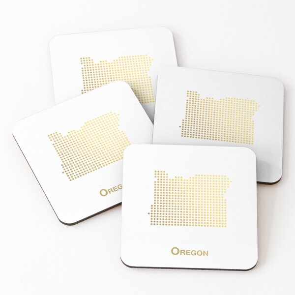 Item preview, Oregon gold dotted map designed and sold by captaingursel.