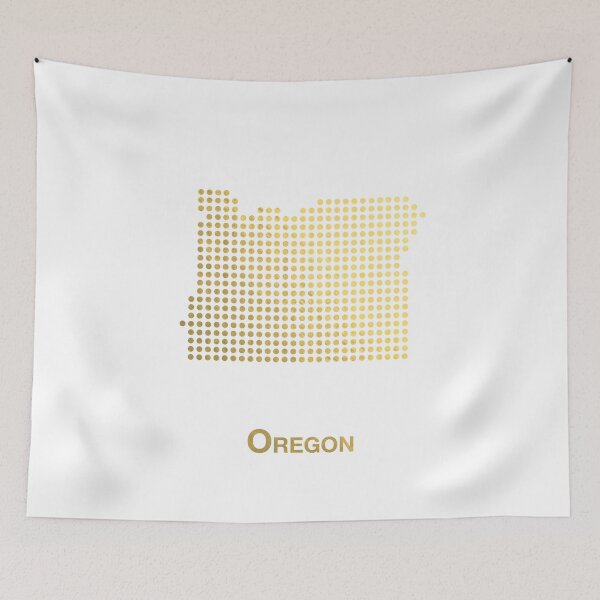 Item preview, Oregon gold dotted map designed and sold by captaingursel.