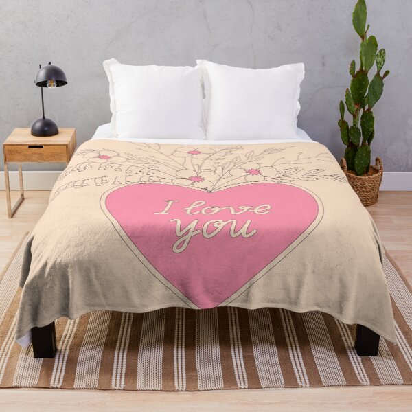 Item preview, pink heart with I love you designed and sold by AlinNova.