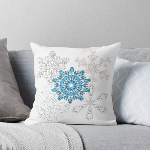 Item preview, Beautiful white blue snowflakes. designed and sold by YouRo.