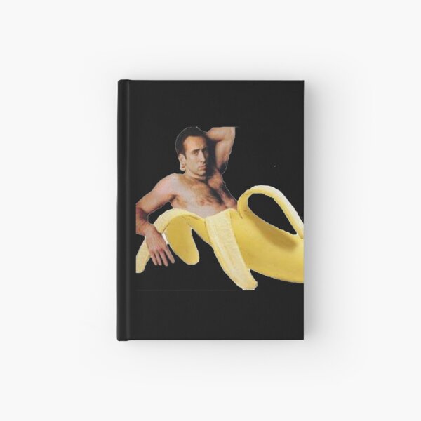 Nicolas Cage In A Banana - Original Yellow Hardcover Journal