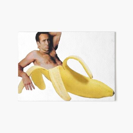 Nicolas Cage In A Banana - Original Yellow Art Board Print