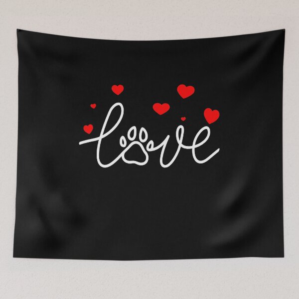 Item preview, heart paws funny my valentine has paws dog lovers  love valentine day heart designed and sold by KHELISTORE.