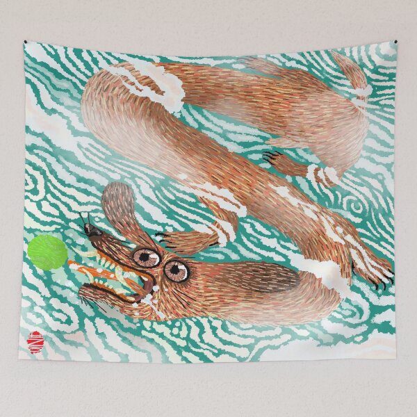 Item preview, Dachshund Dog Chasing Ball designed and sold by kihoiminoi.
