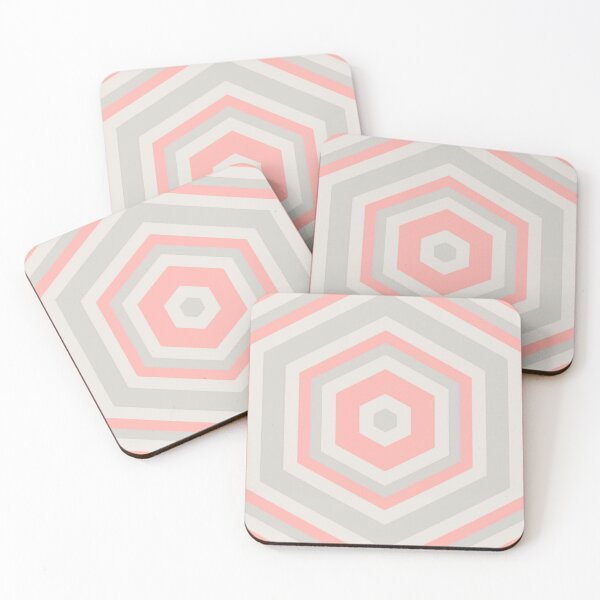 Item preview, Peach Pink And Grey Geometric Design designed and sold by Pretty-Bird.