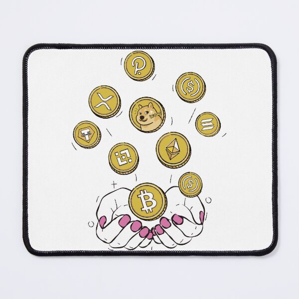 Item preview, Crypto-monnaies Bitcoin Ethereum Cardano Binance Coin XRP Solana Polkadot Dogecoin Uniswap Terra Avalanche SHIBA INU Coin designed and sold by jee-jee2151.