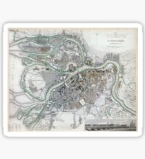 Plan of St Petersburg - Russia - 1834 Sticker