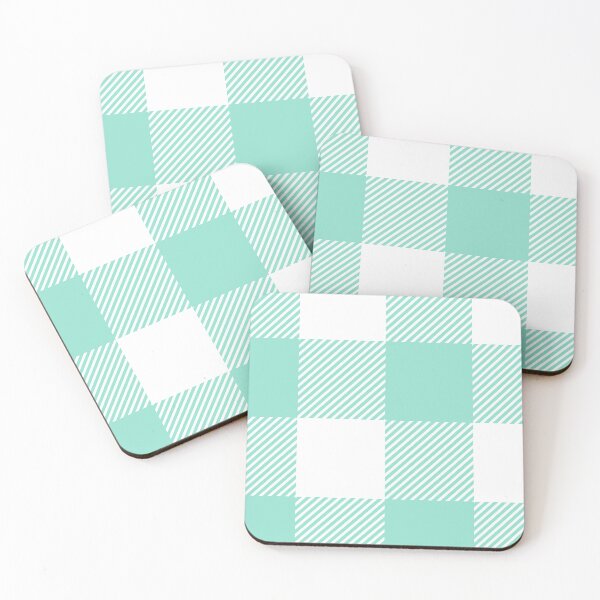 Item preview, Pastel blue mentol Clark Plaid pattern designed and sold by AlinaGil.