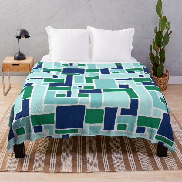 Item preview, Abstract Colorful Geometric Pattern- Cool Colors designed and sold by PaintInTheNight.