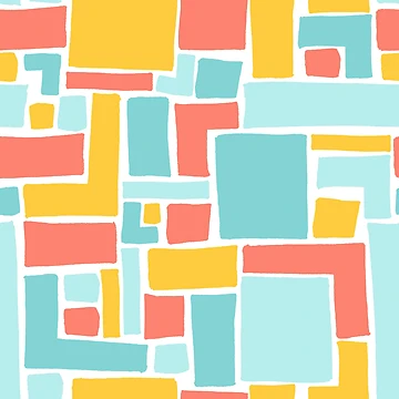 Artwork thumbnail, Abstract Colorful Geometric Pattern- Primary Colors by PaintInTheNight
