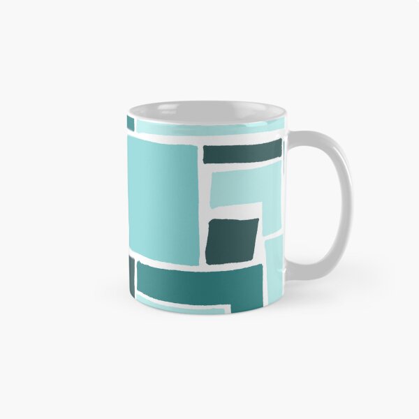 Item preview, Abstract Colorful Geometric Pattern- Blue Monochrome designed and sold by PaintInTheNight.