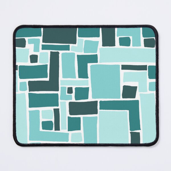 Item preview, Abstract Colorful Geometric Pattern- Blue Monochrome designed and sold by PaintInTheNight.
