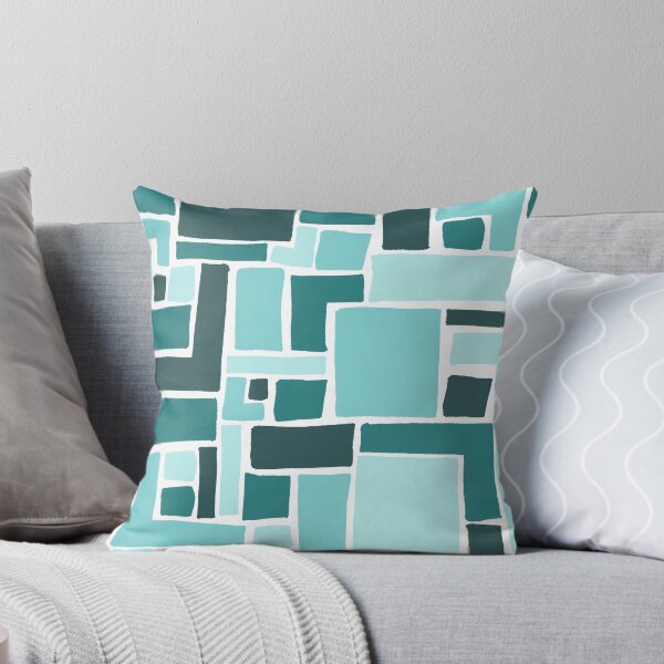 Item preview, Abstract Colorful Geometric Pattern- Blue Monochrome designed and sold by PaintInTheNight.