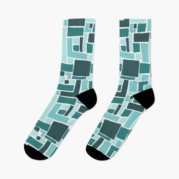 Item preview, Abstract Colorful Geometric Pattern- Blue Monochrome designed and sold by PaintInTheNight.