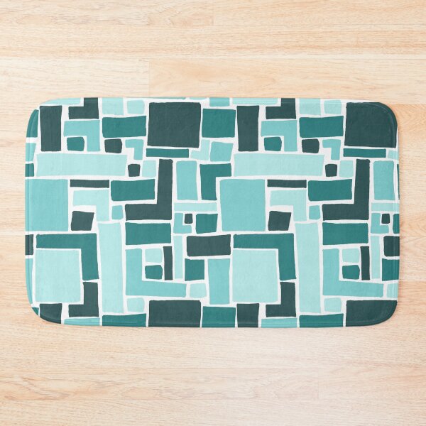 Item preview, Abstract Colorful Geometric Pattern- Blue Monochrome designed and sold by PaintInTheNight.