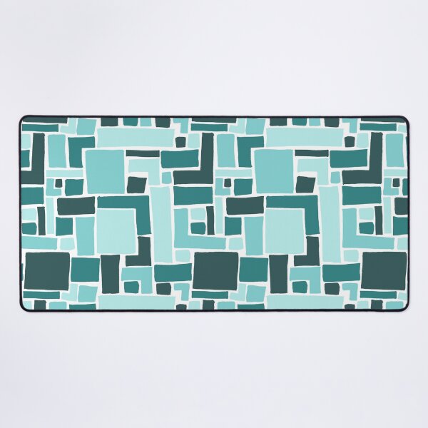 Item preview, Abstract Colorful Geometric Pattern- Blue Monochrome designed and sold by PaintInTheNight.
