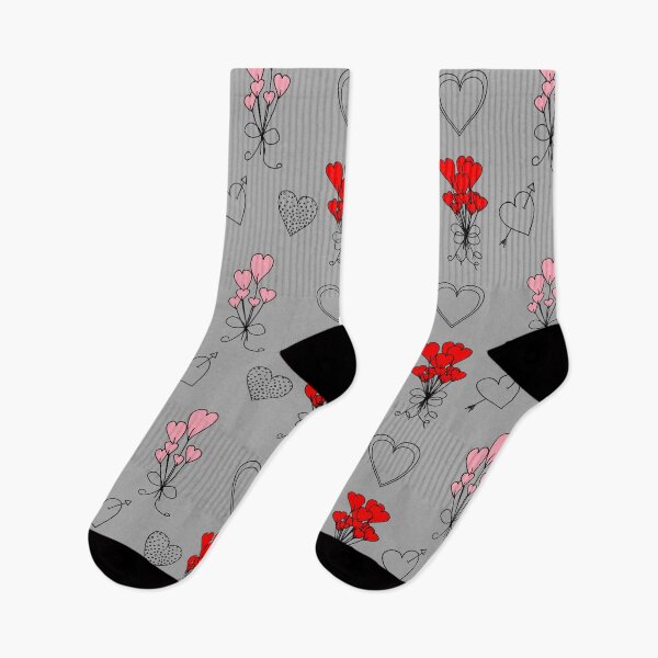 Item preview, Romantic Valentine Hearts Flowers Red and Pink Pattern designed and sold by Itaya Art.