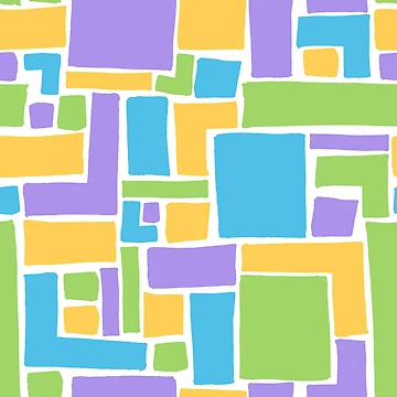 Artwork thumbnail, Abstract Colorful Geometric Pattern - Bright by PaintInTheNight