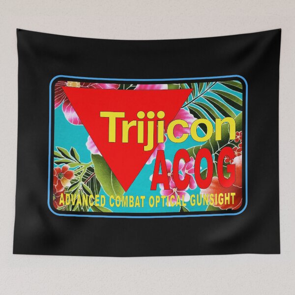 Item preview, Trijicon Red Dot Scope RMR MRO ACOG Badge - Tropical Jungle Blue Patriot Operator designed and sold by Warhawk Designs.