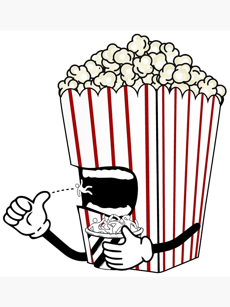 "Popcorn eating man or maneating popcorn?" Art Print for Sale by