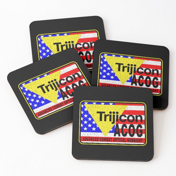 Item preview, Trijicon Red Dot Scope RMR MRO ACOG Badge - 80's Fresh Retro Team USA Flag Patriot Operator designed and sold by Warhawk Designs.
