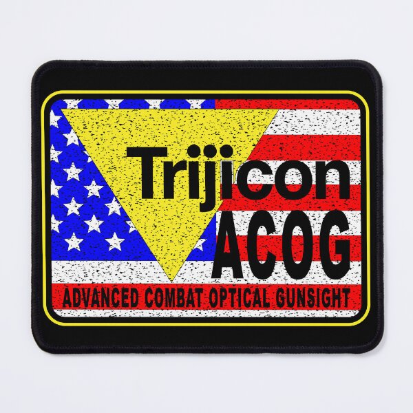 Item preview, Trijicon Red Dot Scope RMR MRO ACOG Badge - 80's Fresh Retro Team USA Flag Patriot Operator designed and sold by Warhawk Designs.