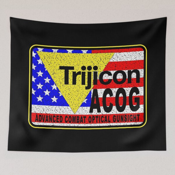 Item preview, Trijicon Red Dot Scope RMR MRO ACOG Badge - 80's Fresh Retro Team USA Flag Patriot Operator designed and sold by Warhawk Designs.