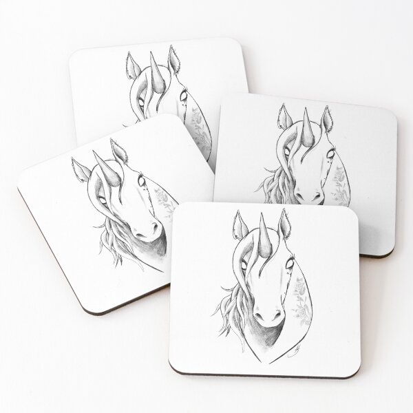 Item preview, Goth Unicorn designed and sold by Weirdstuffshop.