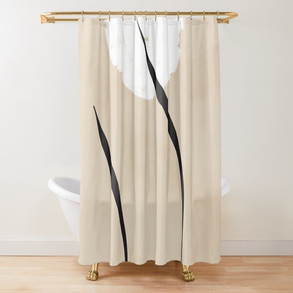 Beige, Brown and Black Abstract  Shower Curtain for Sale by deecdee