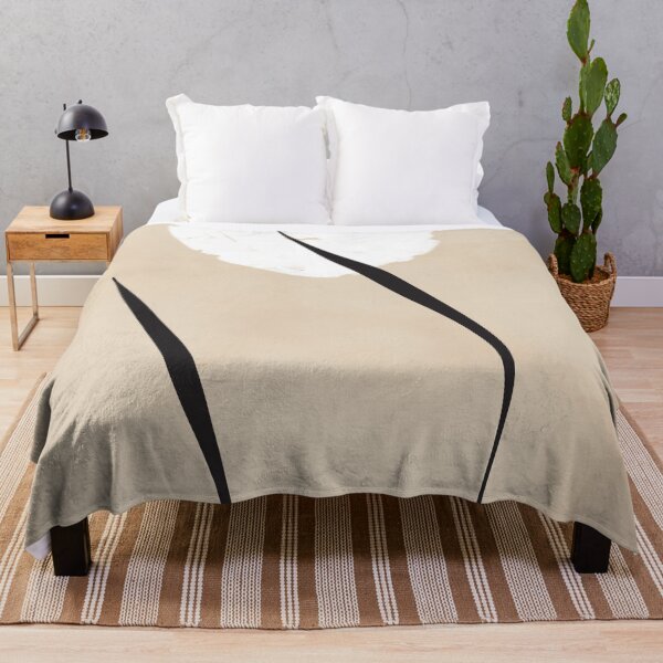 Item preview, Minimalist Japandi Black Lines Art On Neutral Beige Sky And Sun designed and sold by ArtforDailyLife.