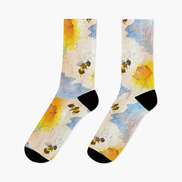 Item preview, Abstract Watercolor Bees and Flowers designed and sold by StevenLeeDraws.