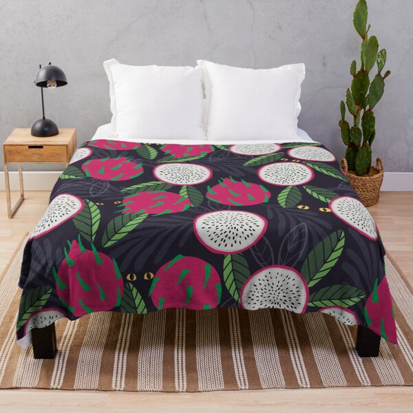 Item preview, Beautiful pattern with dragonfruits, scary eyes starring in the dark designed and sold by marina63.