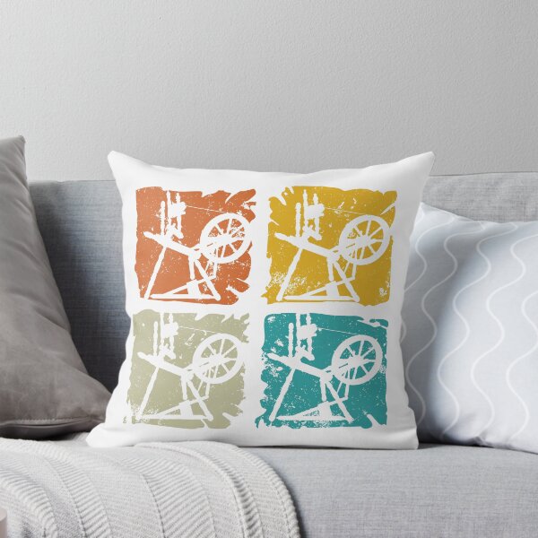 Item preview, Spinning Wheels Vintage Sunset Retro Squares for Handspinners designed and sold by DSeller.