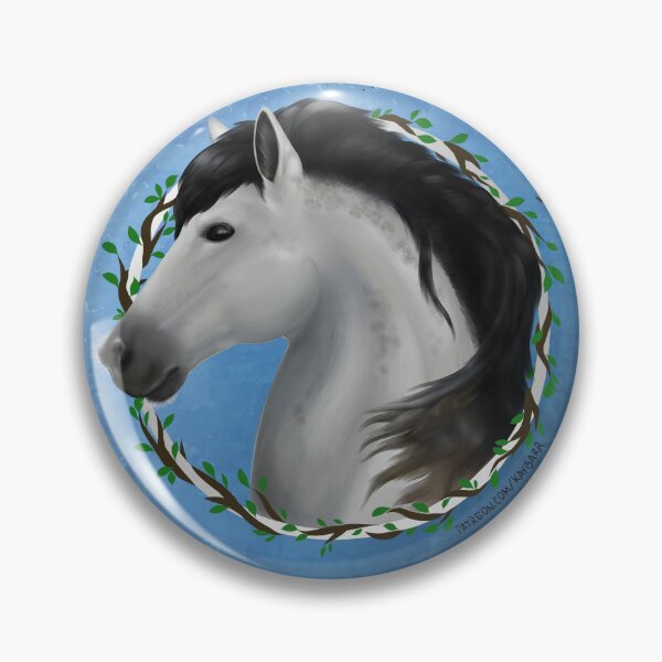 Item preview, Painted Dapple Grey Horse Portrait designed and sold by Kaybarr17.