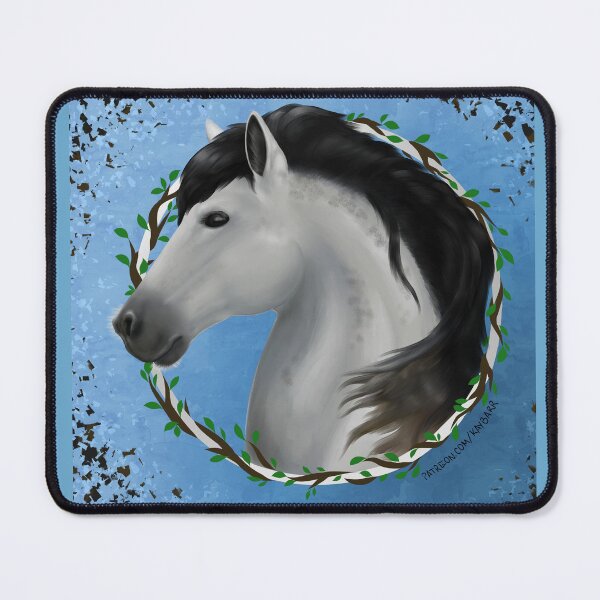 Item preview, Painted Dapple Grey Horse Portrait designed and sold by Kaybarr17.