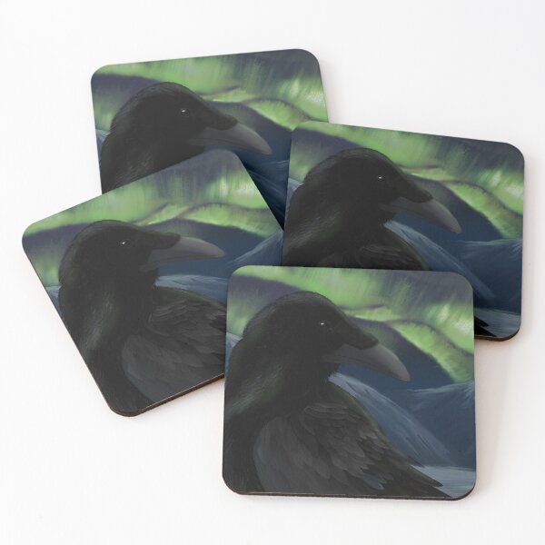 Item preview, Aurora borealis and Crow designed and sold by Weirdstuffshop.