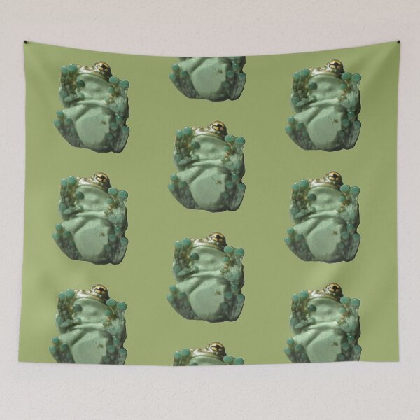 Item preview, frog froggy green yellow designed and sold by MiraNomegusta.