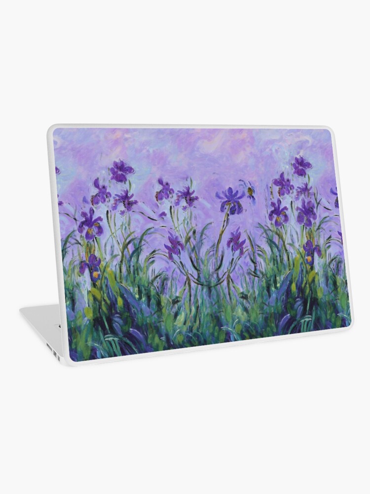 Aperçu 1 sur 2. Skin adhésive d'ordinateur avec l'œuvre Claude Monet Lilas Iris 1914 créée et vendue par alexvoss.