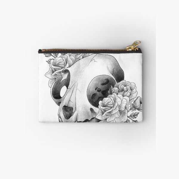 Item preview, Cat skull with roses designed and sold by AltarVision.