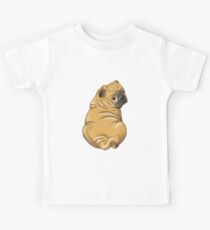 Squishy Pug rolls Kids T-Shirt