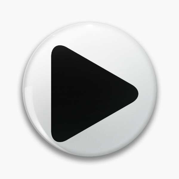 Item preview, Play Button 000 White on Black designed and sold by Rupert Russell.